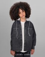 کت جین کلاه دار LUCKY LOOK - تصویر 7