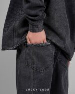 کت جین کلاه دار LUCKY LOOK - تصویر 19