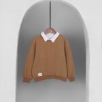 بلوز یقه دار مجلسی بیسکوییتی LUCKY LOOK