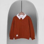 بلوز یقه دار مجلسی بیسکوییتی LUCKY LOOK