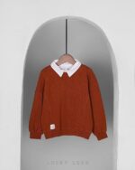 بلوز یقه دار مجلسی بیسکوییتی LUCKY LOOK