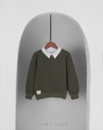 بلوز یقه دار مجلسی بیسکوییتی LUCKY LOOK