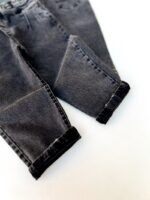 شلوار جین کمرکش نقلی ذغالی LUCKY LOOK - تصویر 4