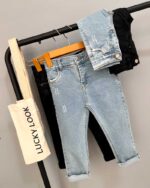 شلوار جین راسته نقلی LUCKY LOOK
