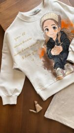 بلوز شلوار آوین دخترانه چاپی LUCKY LOOK - تصویر 6