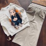 بلوز شلوار آوین دخترانه چاپی LUCKY LOOK