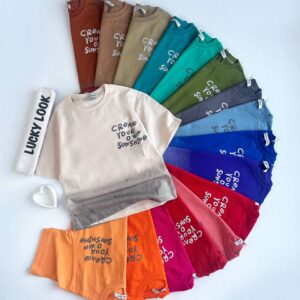 تی شرت عیدانه بیسیک رنگین کمانی LUCKY LOOK