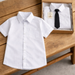 پیراهن سفید آستین کوتاه Lucky Look