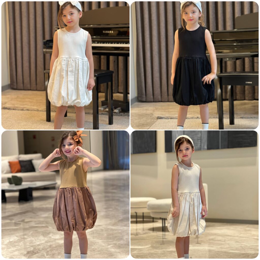 سارافون بالونی با جوراب دخترانه عیدانه LUCKY LOOK