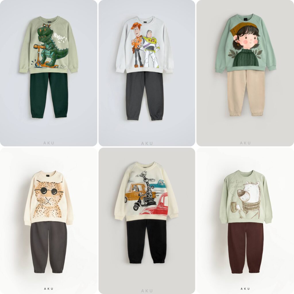 ست بلوز شلوار چاپی AKU