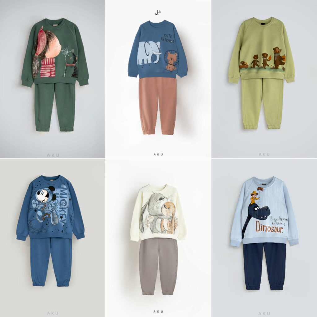 بلوز شلوار چاپی AKU