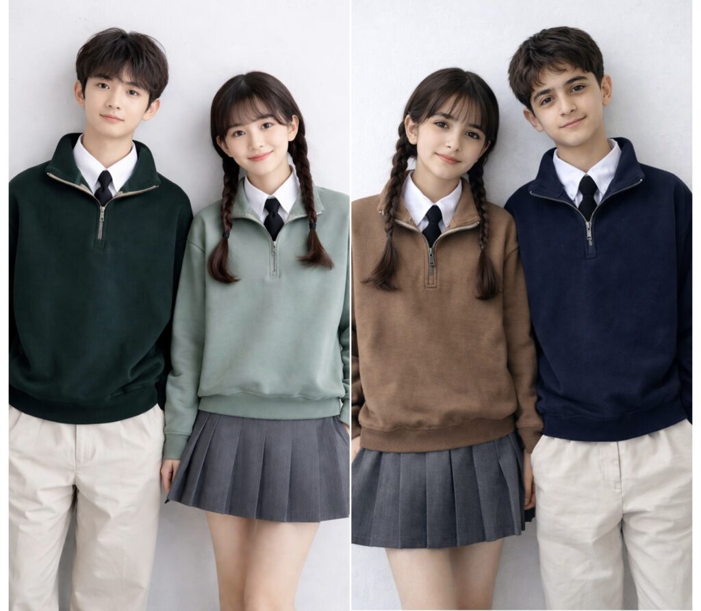 بلوز نیم زیپ سلانیک LUCKY LOOK