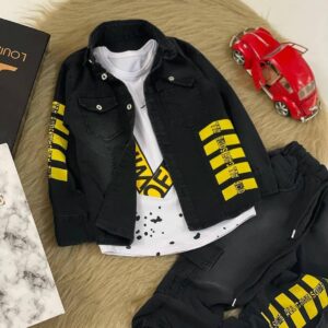 3 تیکه Off White ( کت و شلوار و تاپ )